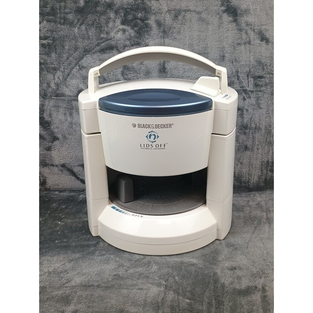 Black & Decker Lids Off Automatic Jar Opener White JW200 Electric Tested w/ BOX